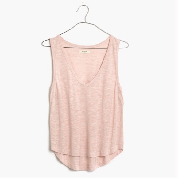 Madewell Tops - New Madewell Anthem Heathered Light Pink Tank M